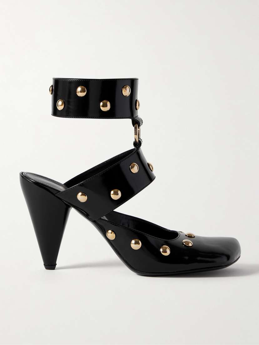 Chloé Jade Studded Patent-leather Pumps