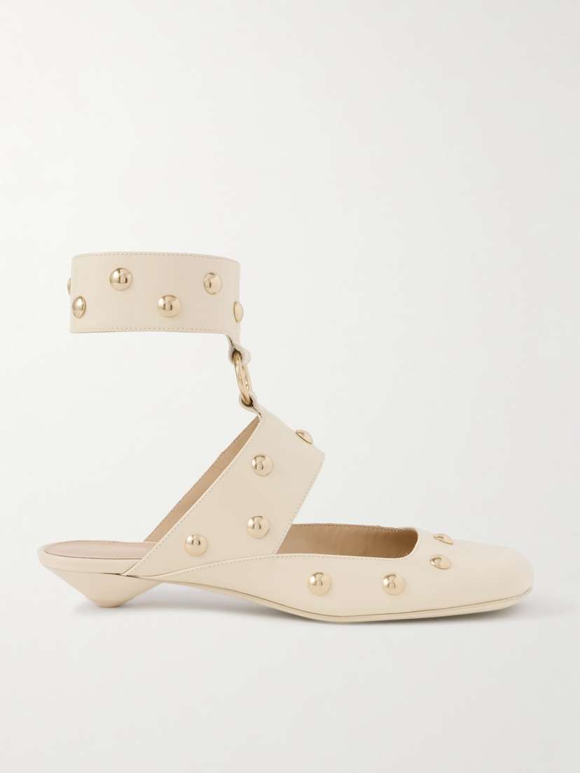 Chloé Jade Studded Leather Mules