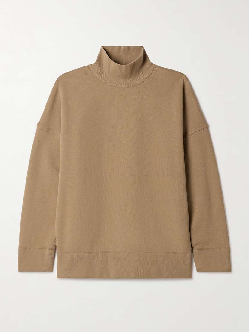 Citizens of Humanity Cara Cotton-blend Jersey Turtleneck Sweatshirt