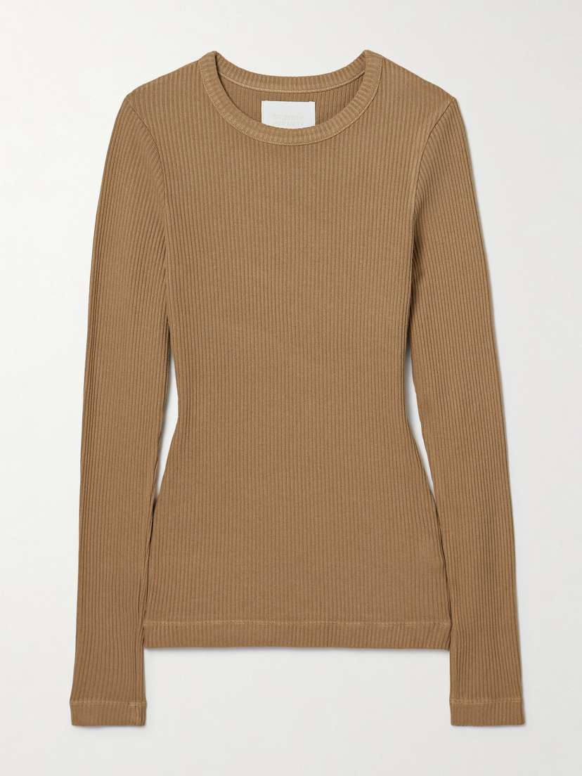 Citizens of Humanity Bina Ribbed Stretch Lyocell And Organic Cotton-blend T-shirt