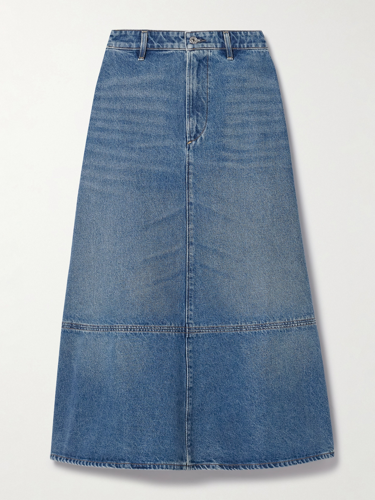 Citizens of Humanity - Cassia Paneled Denim Midi Skirt - Blue