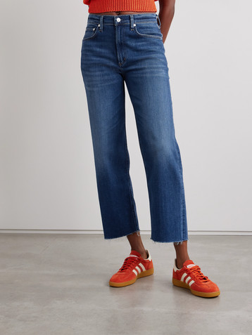 Citizens Of Humanity Palma frayed high-rise straight-leg jeans