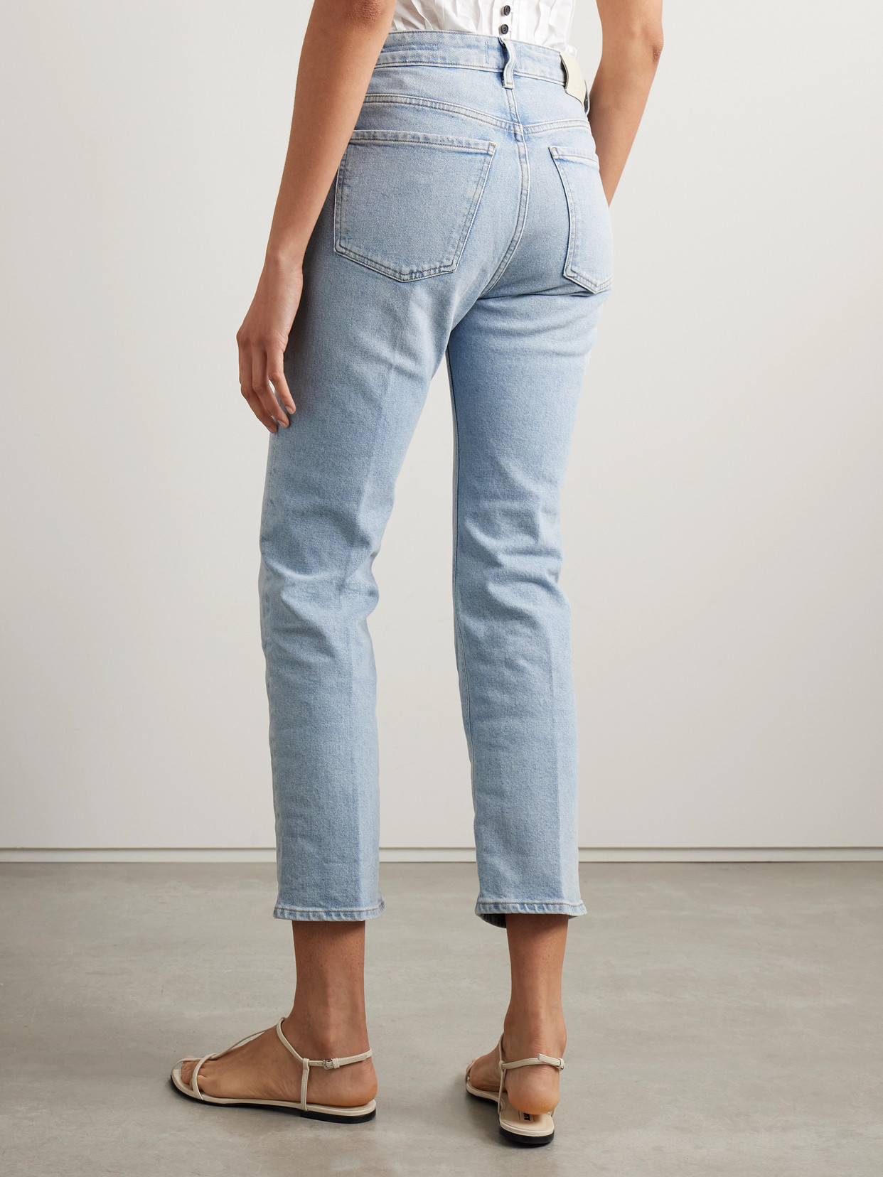 Citizen Of Humanity Zurie Ankle Cropped High-rise Straight-leg Jeans In Blue