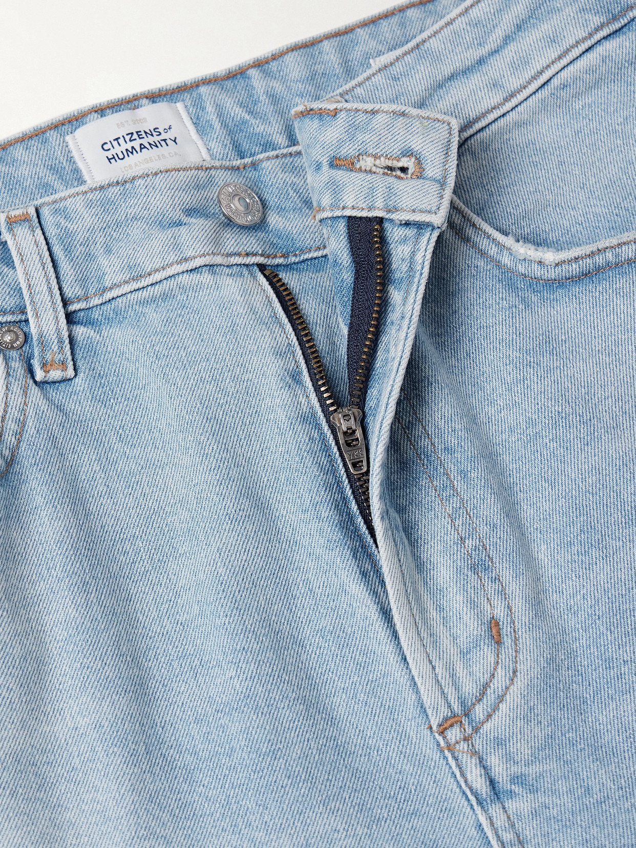Citizen Of Humanity Zurie Ankle Cropped High-rise Straight-leg Jeans In Blue