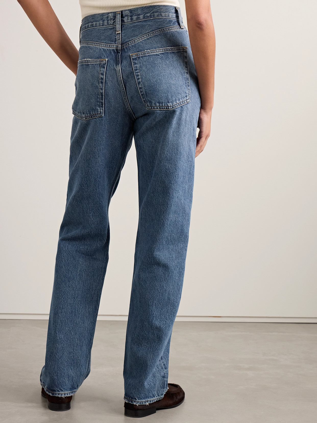 Agolde Kelly High-rise Straight-leg Jeans In Blue