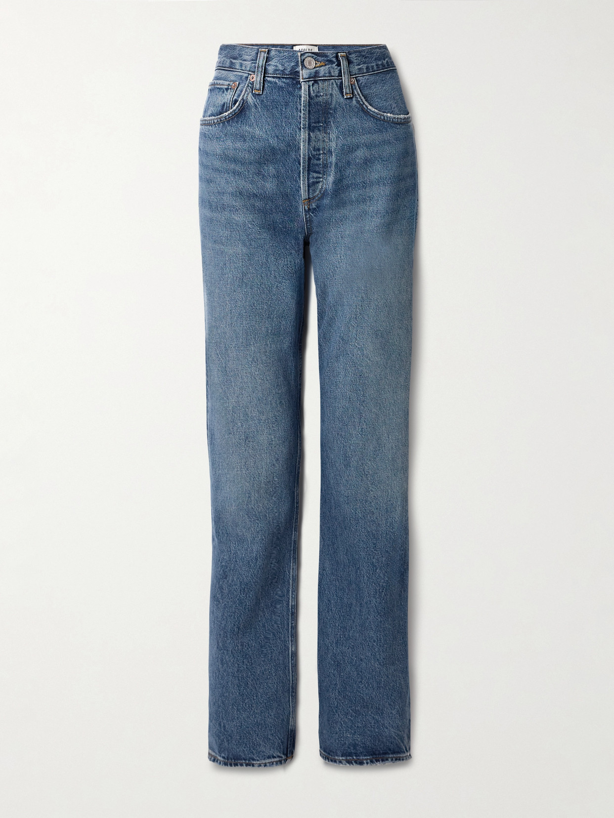 Agolde Kelly High-rise Straight-leg Jeans In Blue