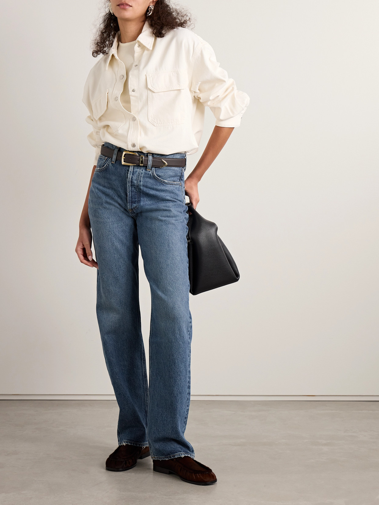 Agolde Kelly High-rise Straight-leg Jeans In Blue