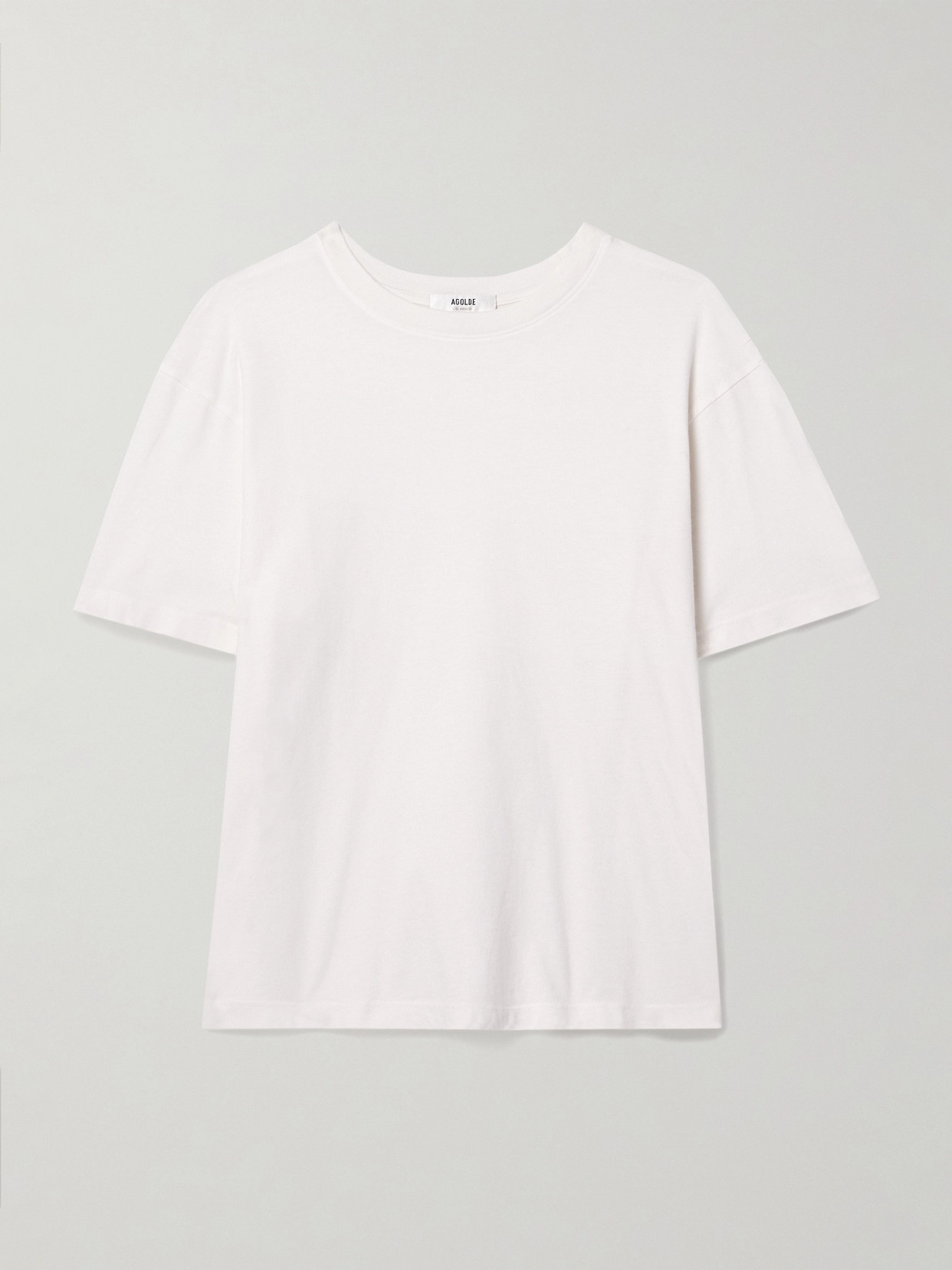 AGOLDE - Jay Organic Cotton-jersey T-shirt - Off-white