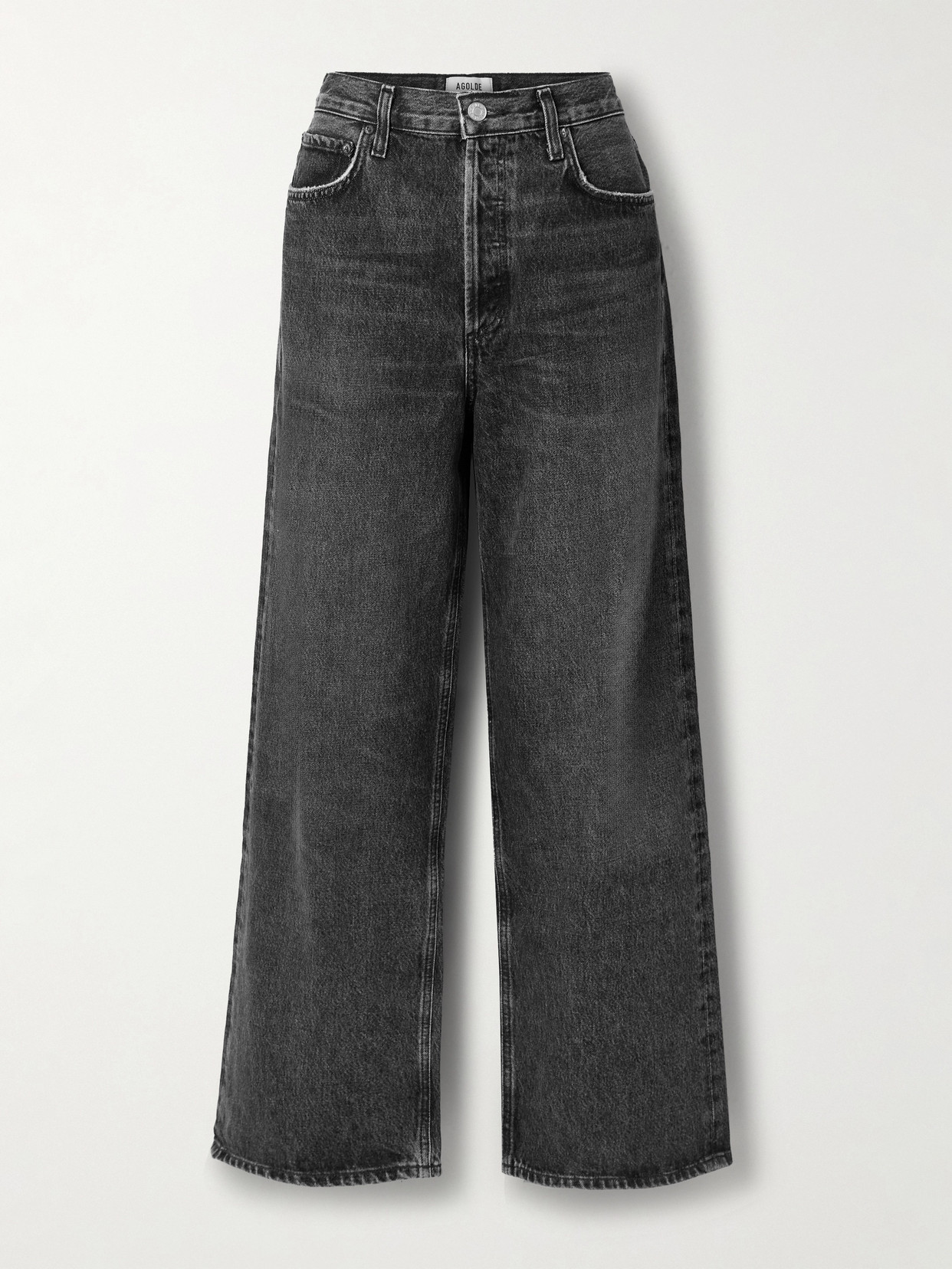 Agolde Low-slung Baggy Jeans In Black