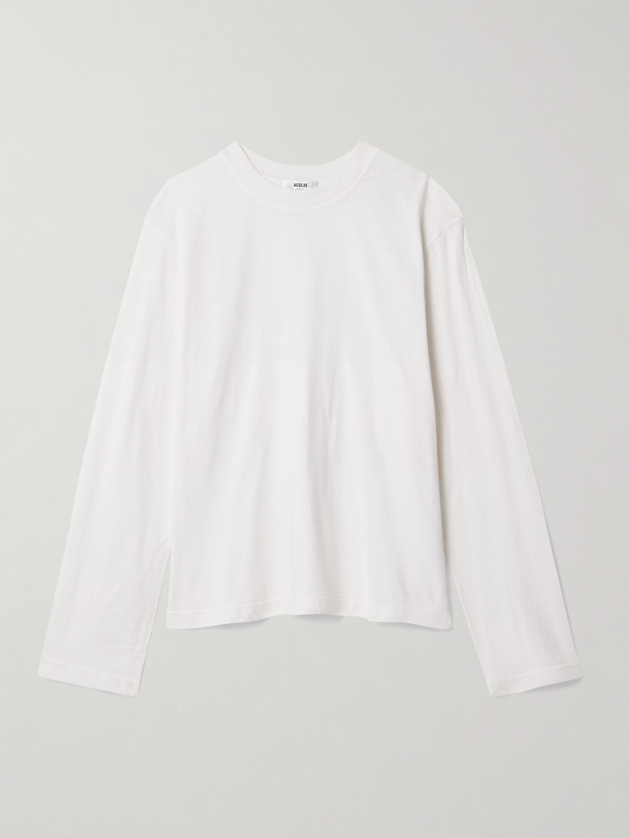 Agolde Runa Organic Cotton-jersey T-shirt In Off-white