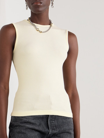 Agolde Binx ribbed stretch-Lyocell and organic cotton-blend tank
