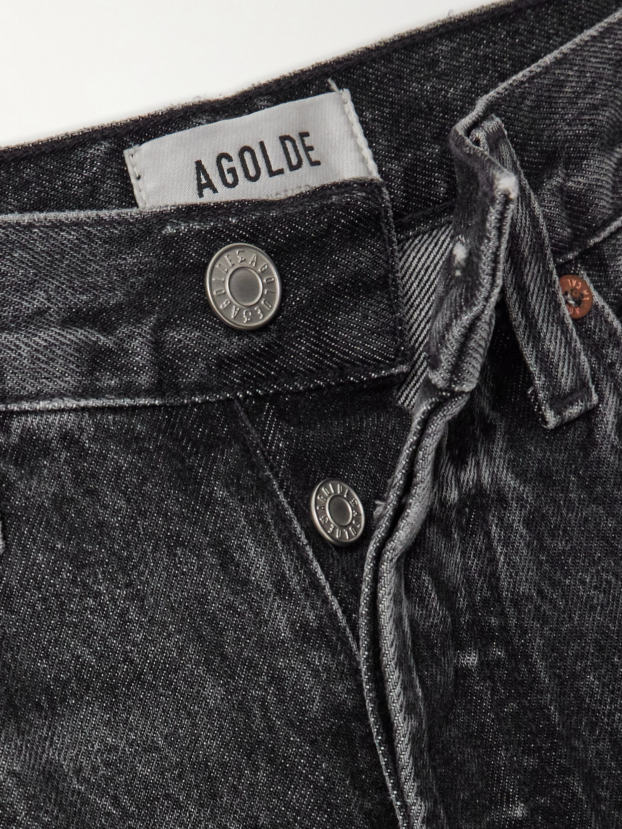 Agolde Kelly High-rise Straight-leg Organic Jeans In Black