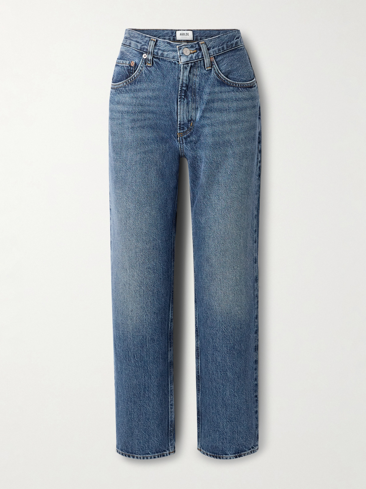 AGOLDE - Valen Mid-rise Straight-leg Jeans - Blue