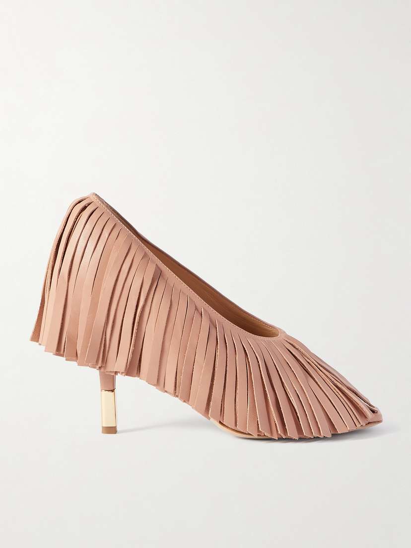 Chloé Mona Fringed Leather Pumps