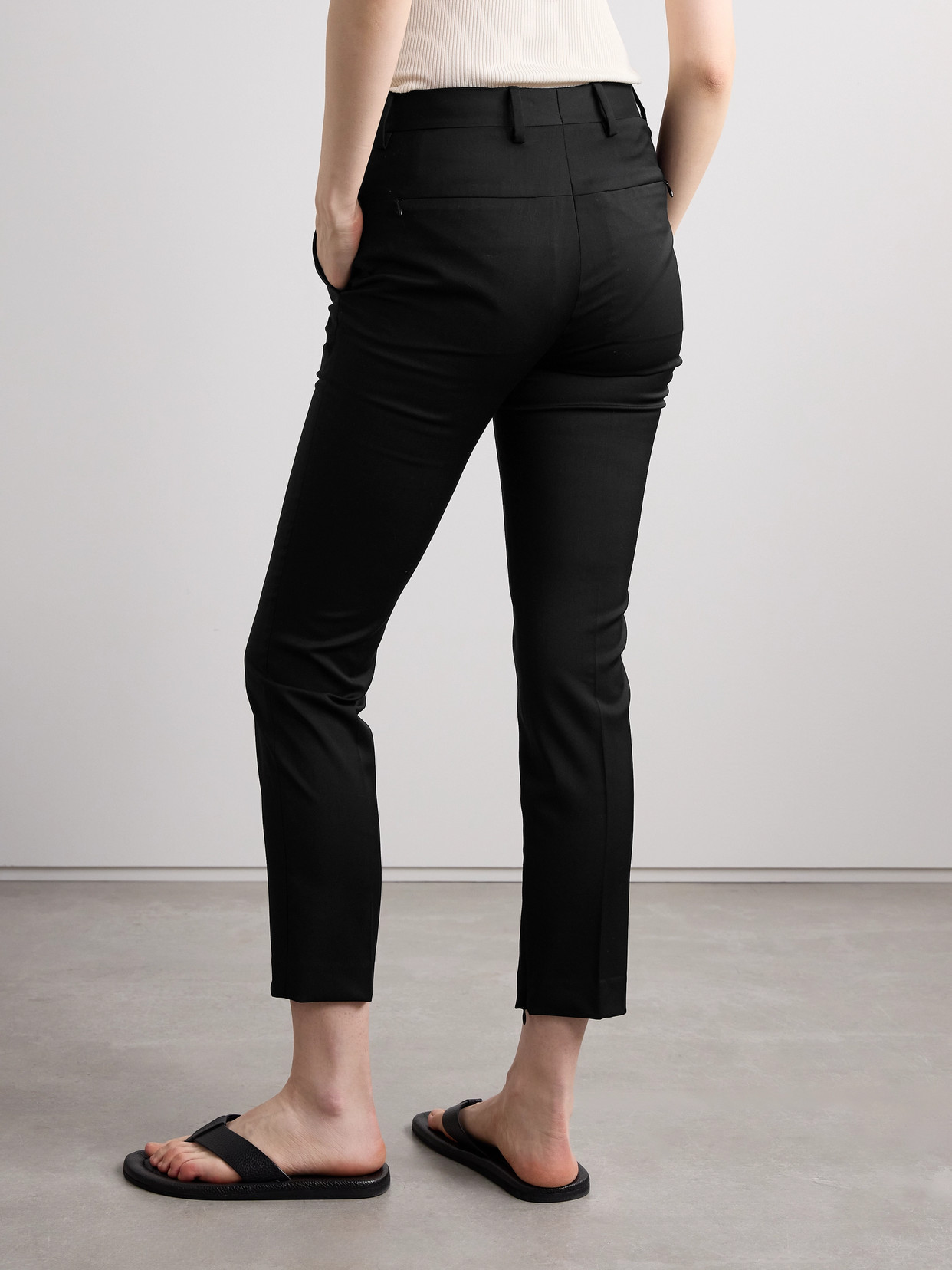 Helmut Lang Wool-twill Slim-leg Pants In Black