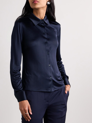 Helmut Lang Satin-jersey shirt