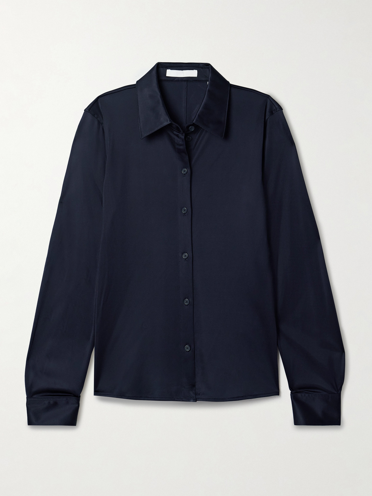 Helmut Lang Satin-jersey Shirt In Blue