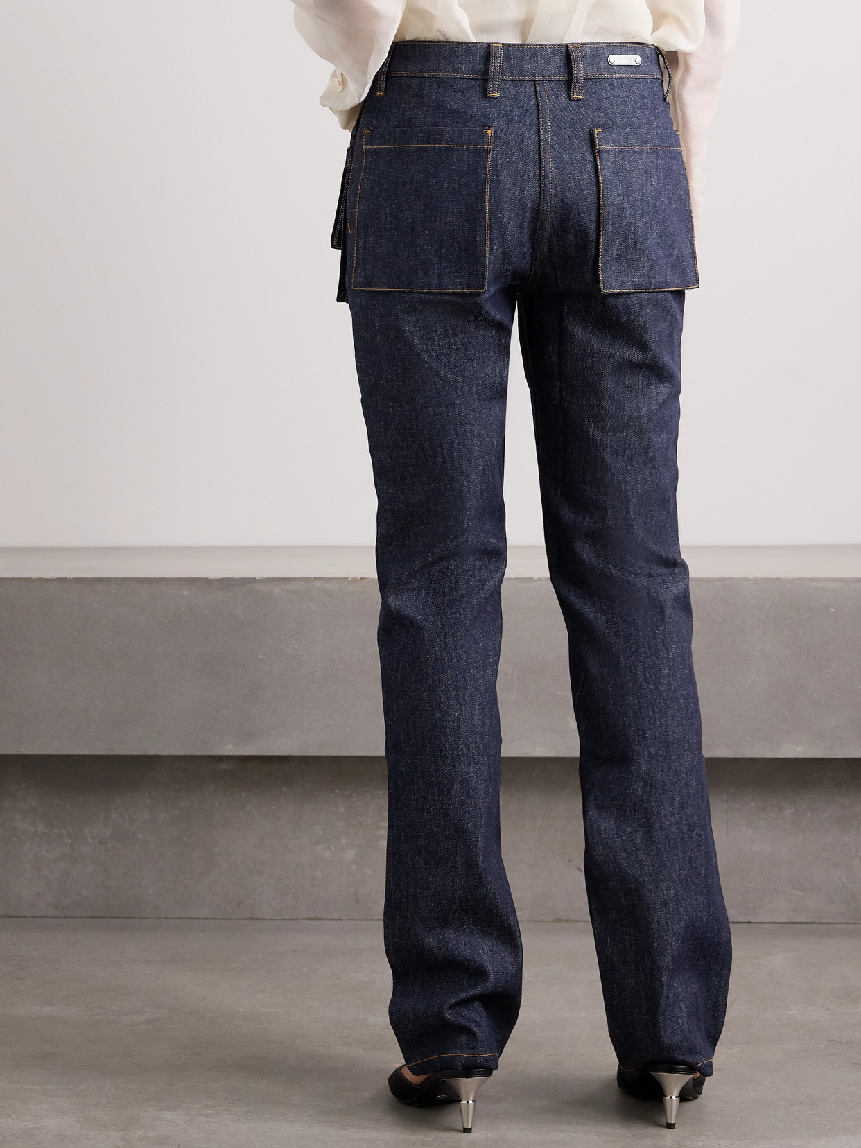 Helmut Lang Utility Mid-rise Straight-leg Jeans In Blue