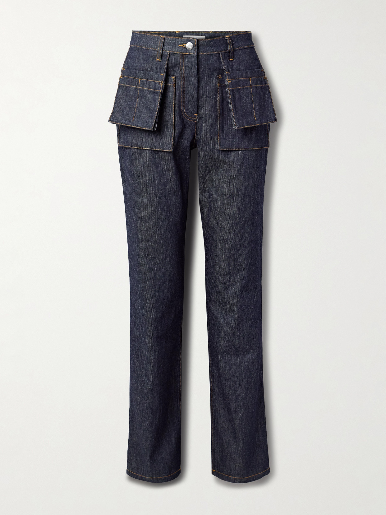 Helmut Lang Utility Mid-rise Straight-leg Jeans In Blue