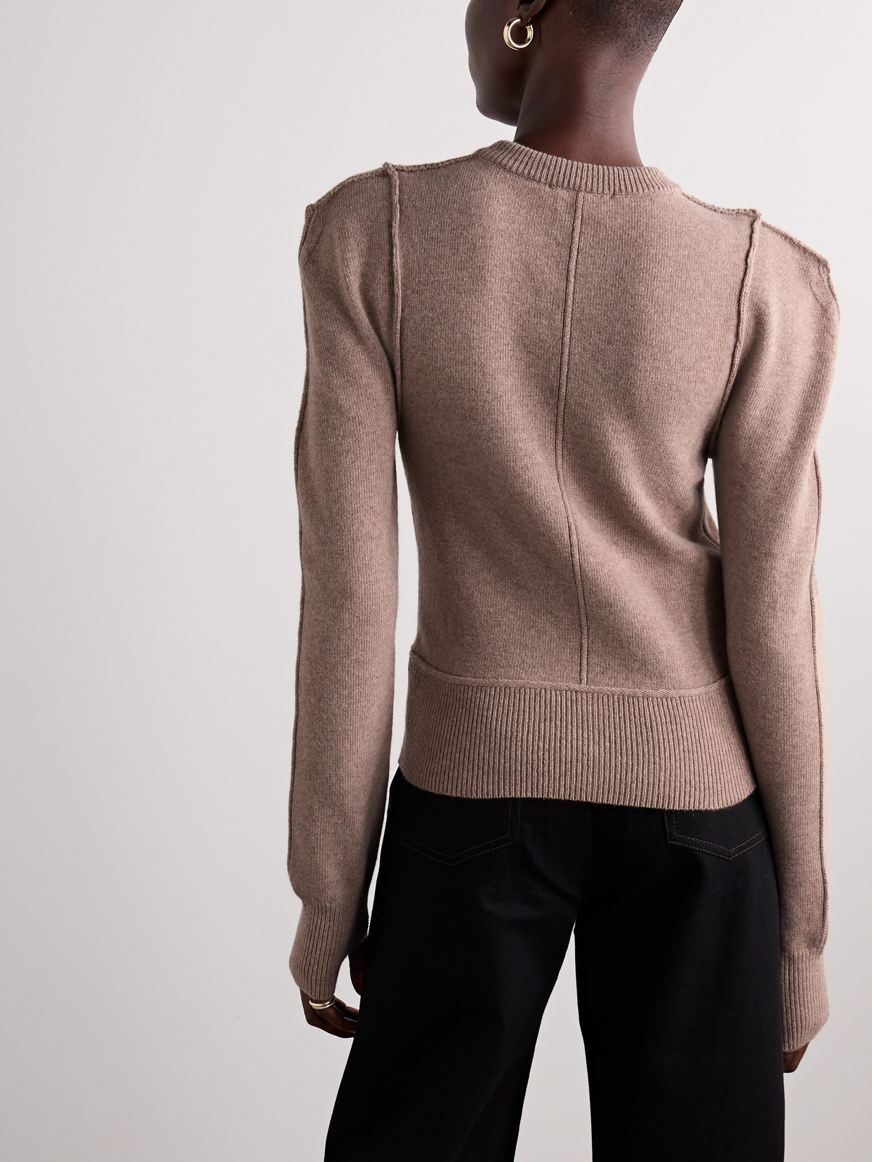 Lemaire Wool Cardigan In Neutrals