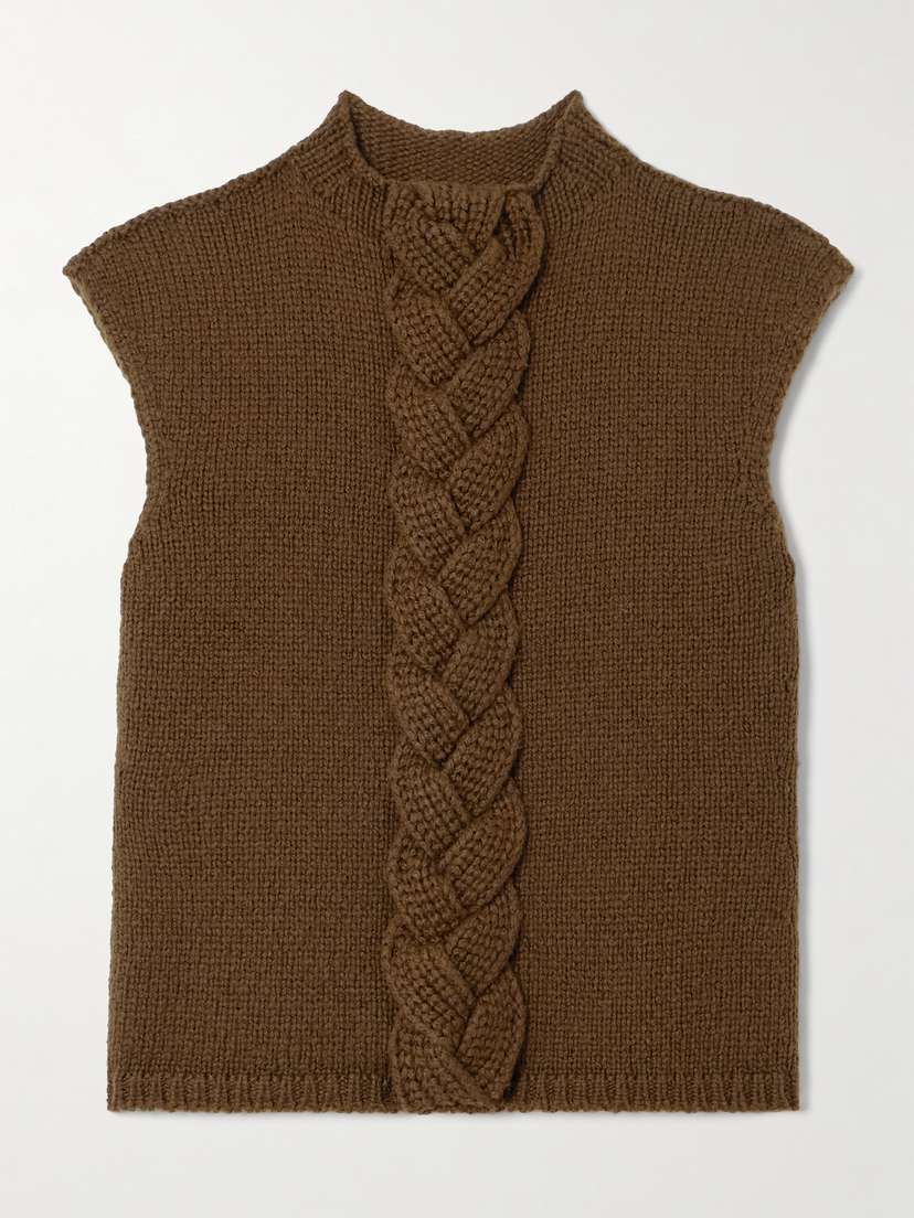 Lemaire Cable-knit Wool-blend Vest