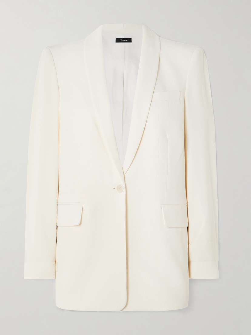 Theory Plissé-crepe Blazer