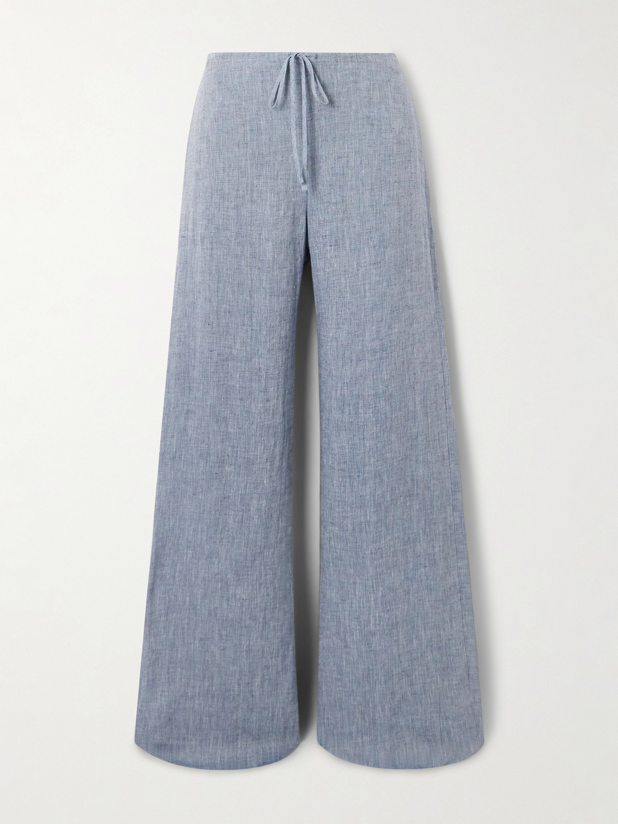 Theory Hemp Wide-leg Trousers In Blue