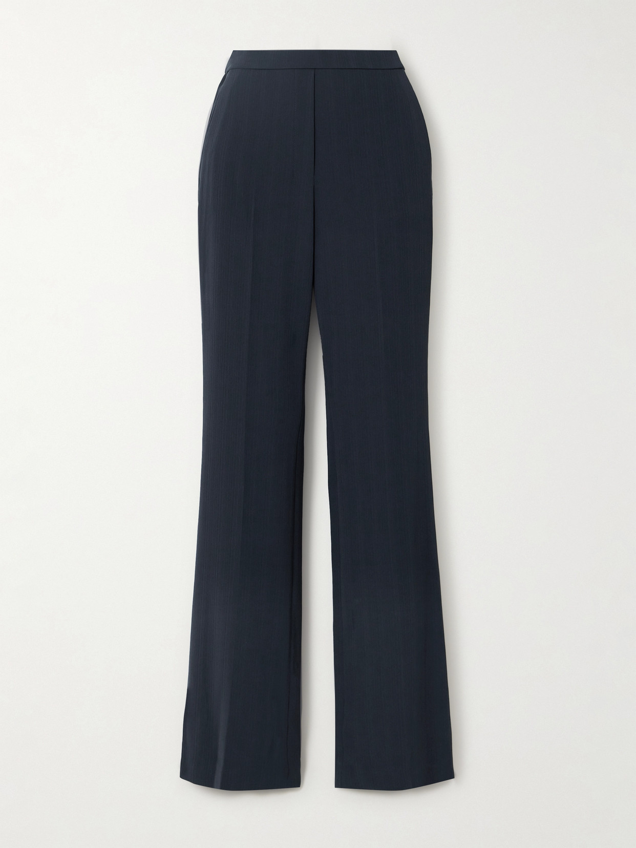 Theory - Plissé-crepe Straight-leg Pants - Blue