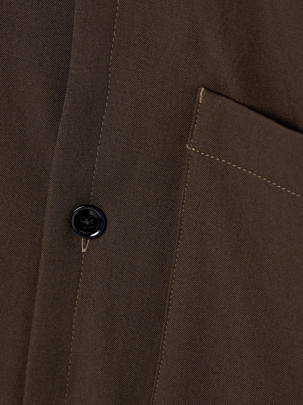 Lemaire Brown Boxy Denim Jacket In Brown