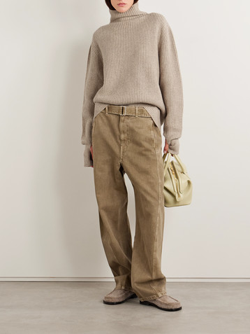 Lemaire Ribbed alpaca-blend turtleneck sweater