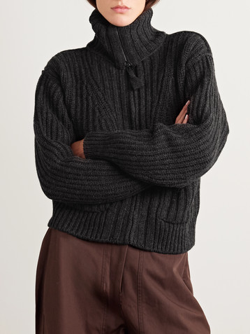 Lemaire Ribbed alpaca and yak-blend cardigan