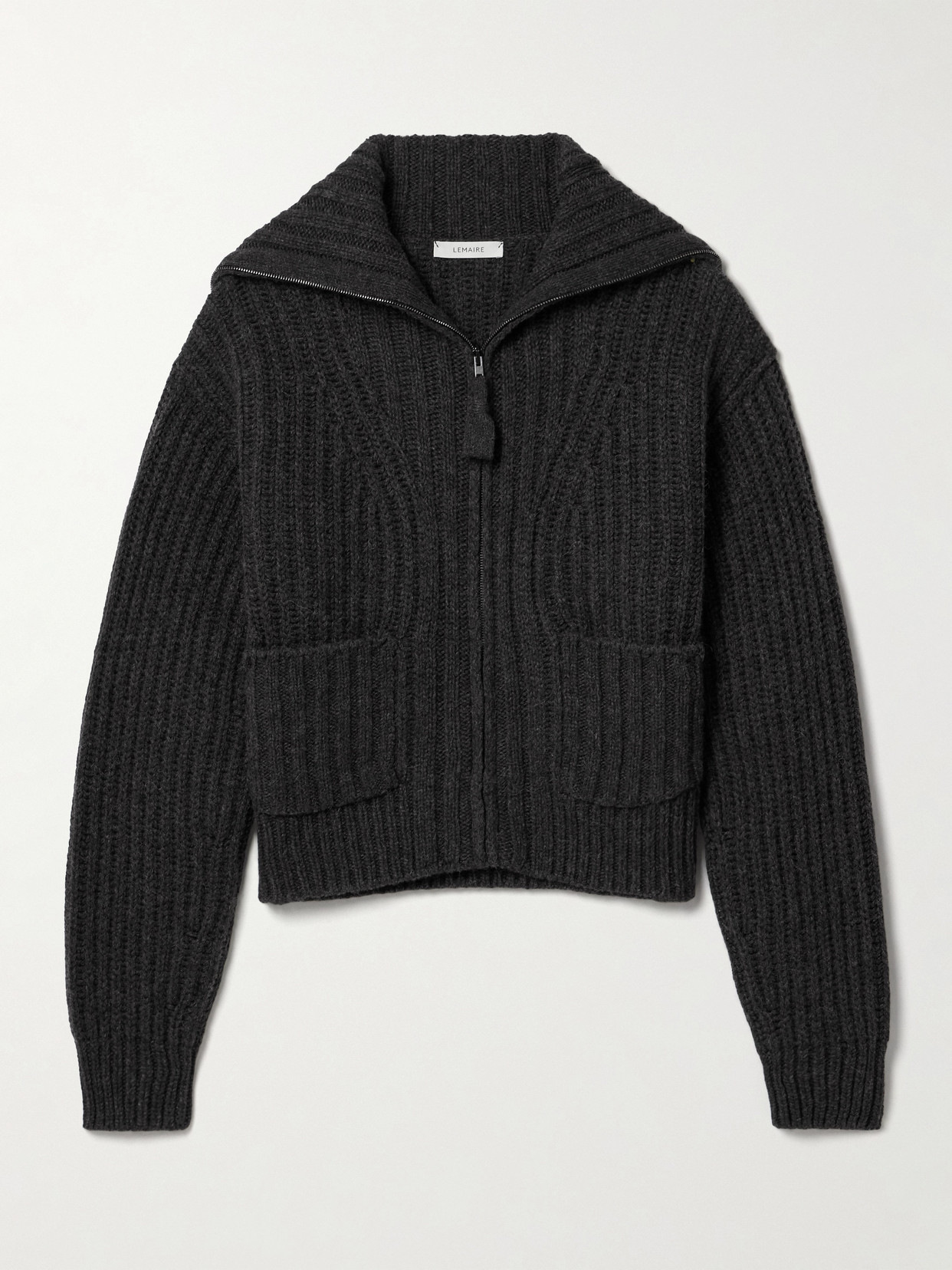 LEMAIRE - Ribbed Alpaca And Yak-blend Cardigan - Black