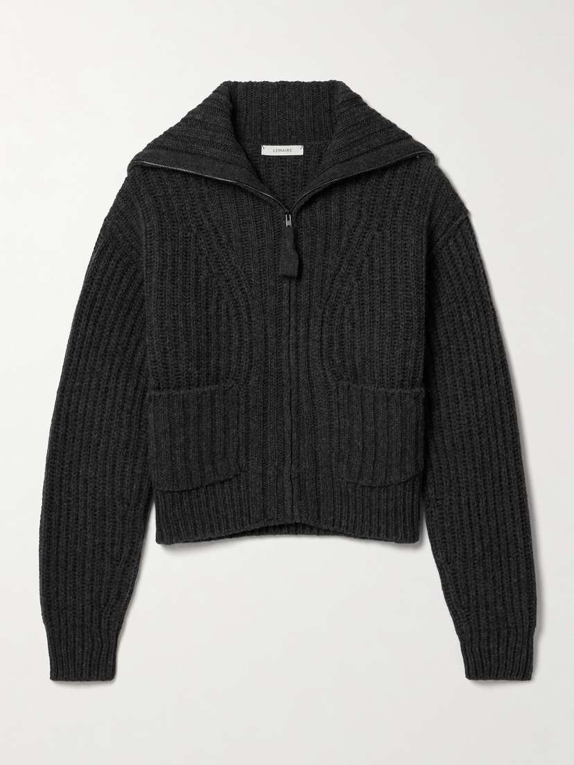 Lemaire Ribbed Alpaca And Yak-blend Cardigan