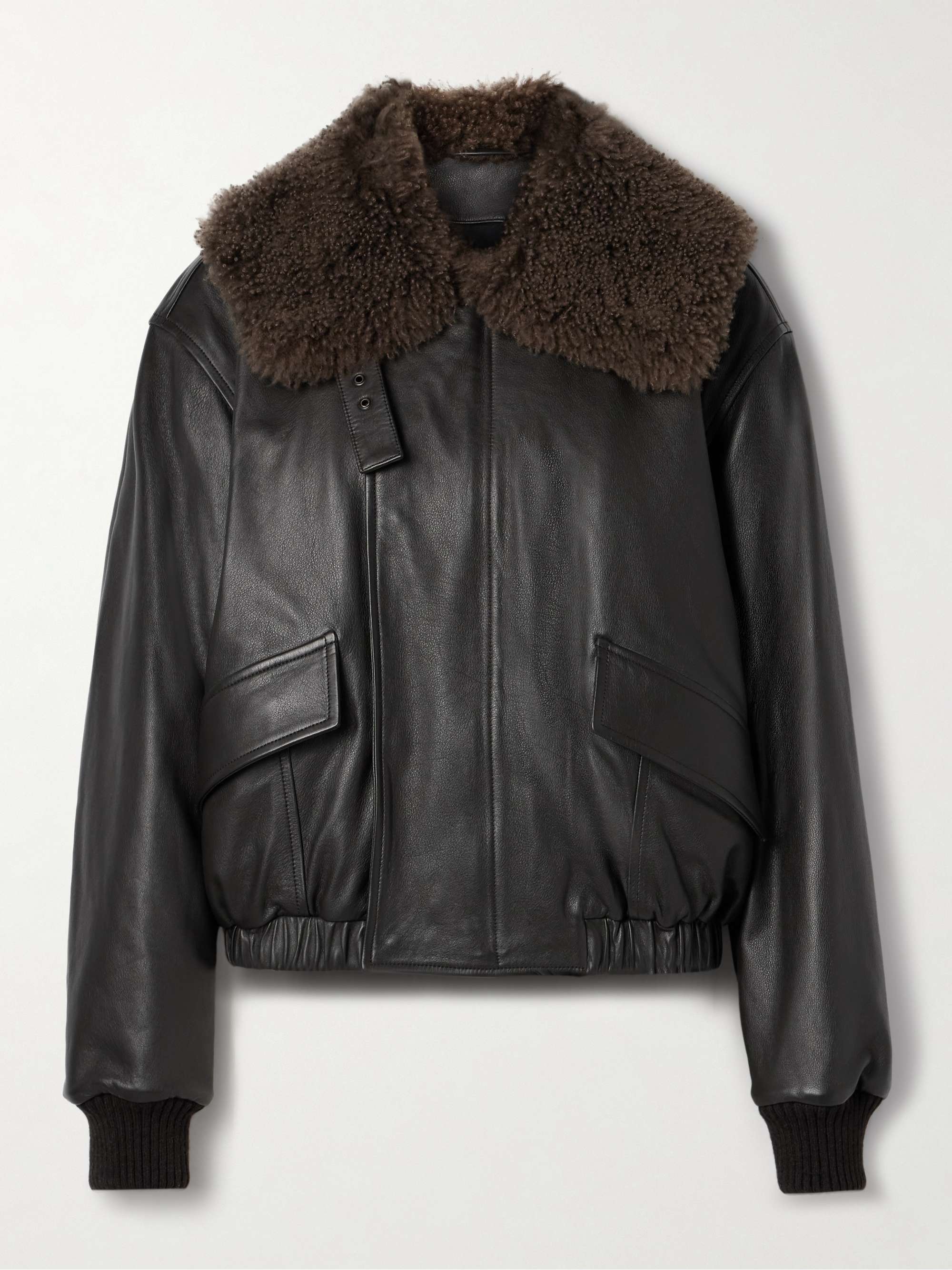 Theory leather bomber hotsell