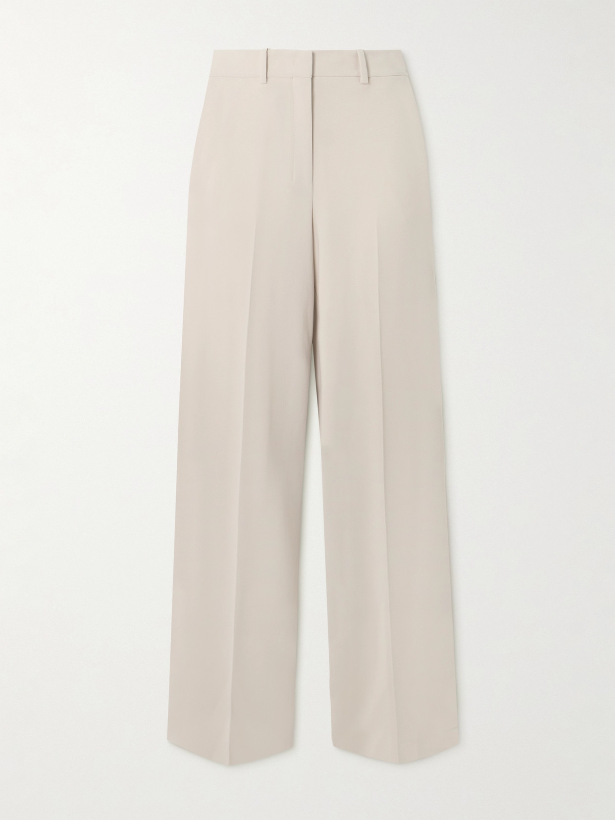 Theory Crepe Wide-leg Trousers In Grey