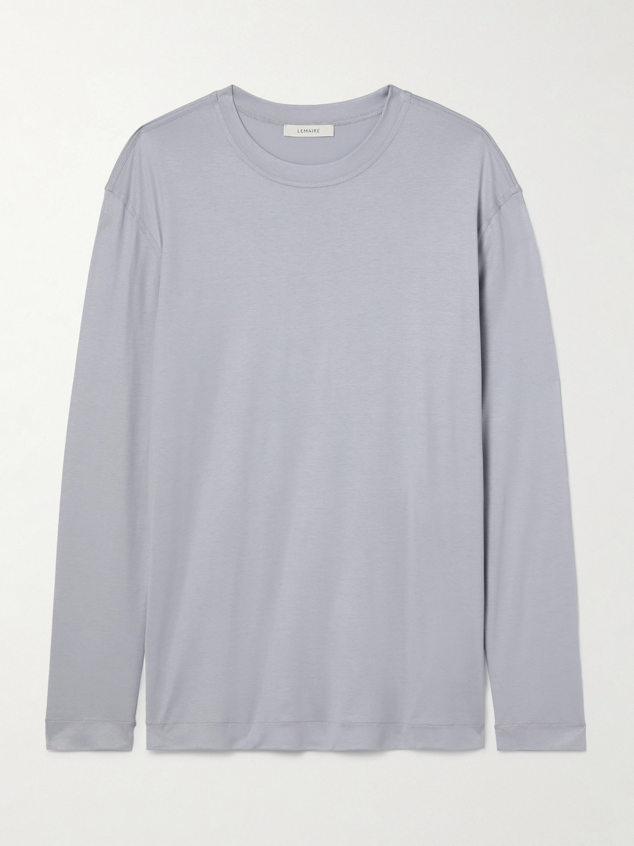 Lemaire Silk-jersey T-shirt In Grey