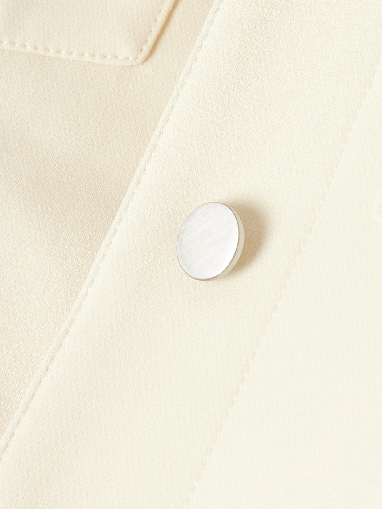 Shrunken Trucker Cropped Crepe Jacket