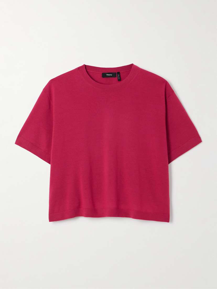 Theory Cropped Wool T-shirt