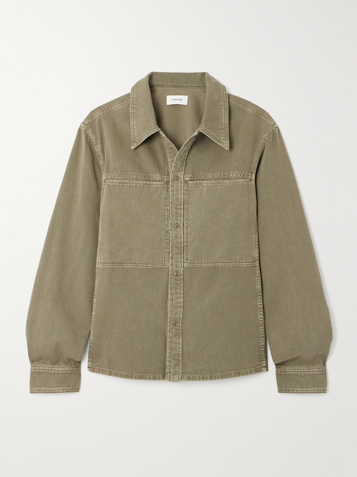 Lemaire Denim Shirt In Green