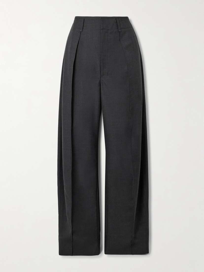 Lemaire Pleated Grain De Poudre Wide-leg Pants