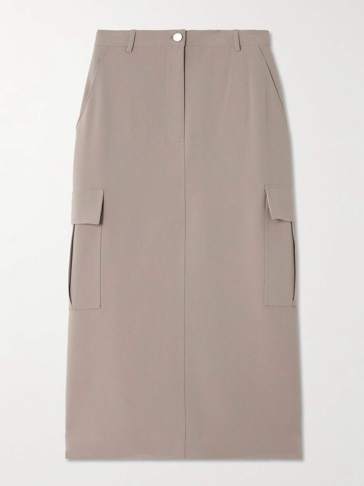 Theory - Crepe Midi Skirt - Neutrals