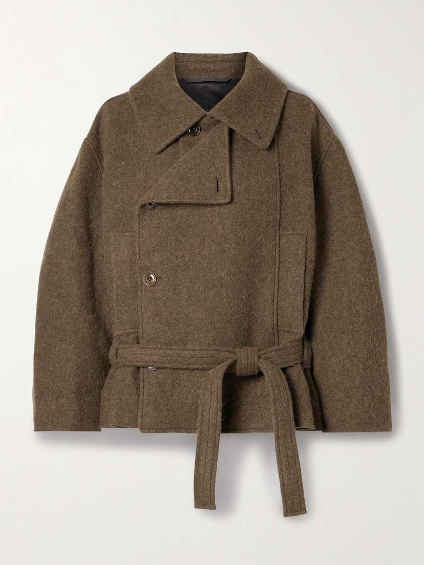 Lemaire Belted Wool And Alpaca-blend Coat