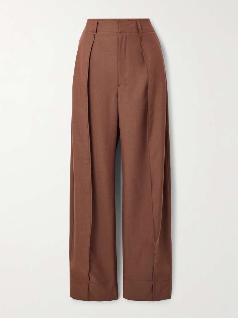Lemaire Pleated Grain De Poudre Wide-leg Pants