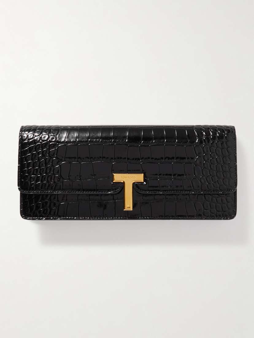 Tom Ford Croc-effect Leather Clutch