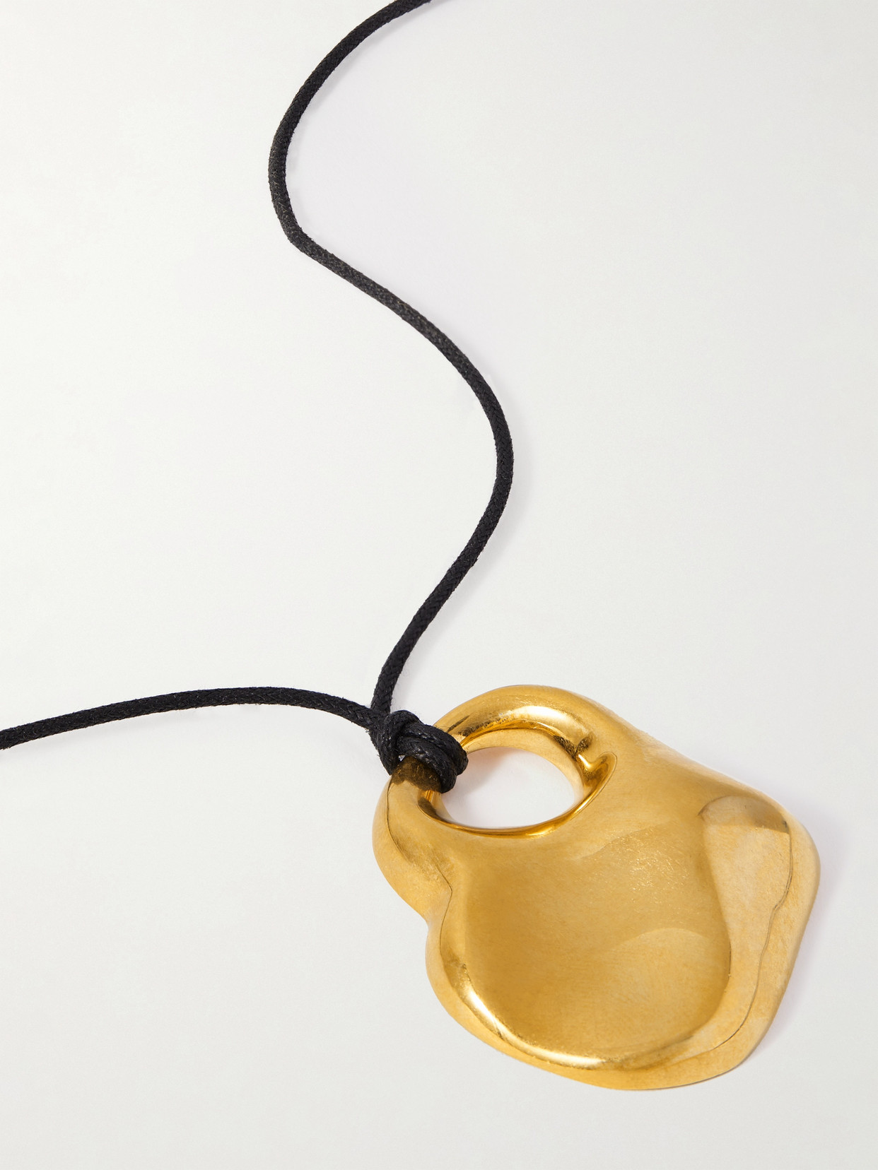 Tom Ford Gold-tone And Leather Cord Necklace