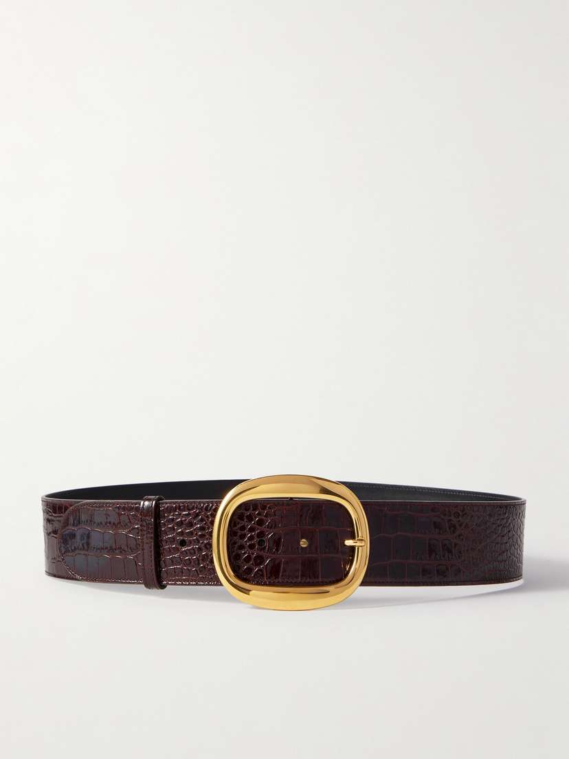 Tom Ford Croc-effect Patent-leather Belt