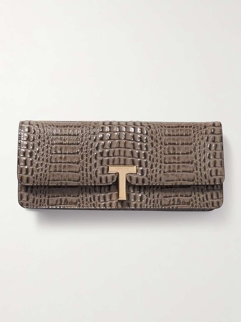 Tom Ford Croc-effect Leather Clutch