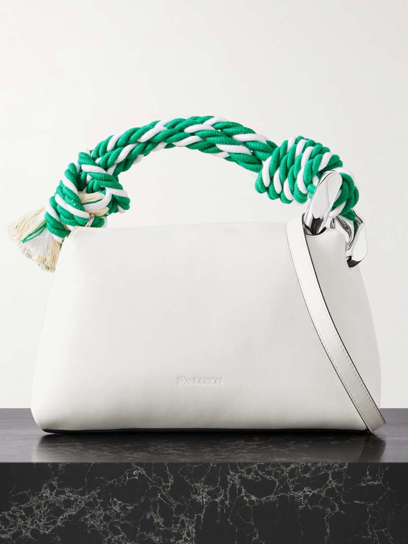 JW Anderson Jwa Corner Tasseled Embellished Leather Shoulder Bag