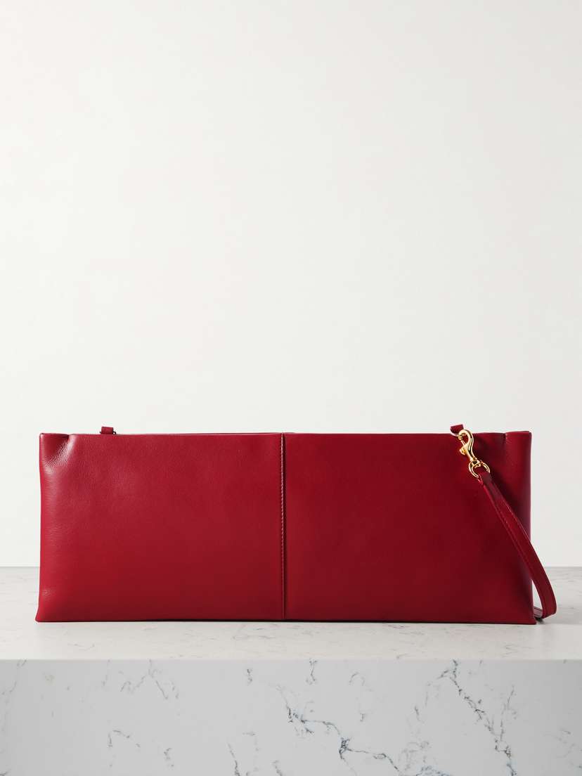 CARVEN Louise Leather Clutch