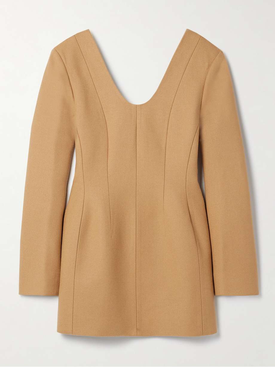 wool-twill mini dress